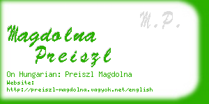 magdolna preiszl business card